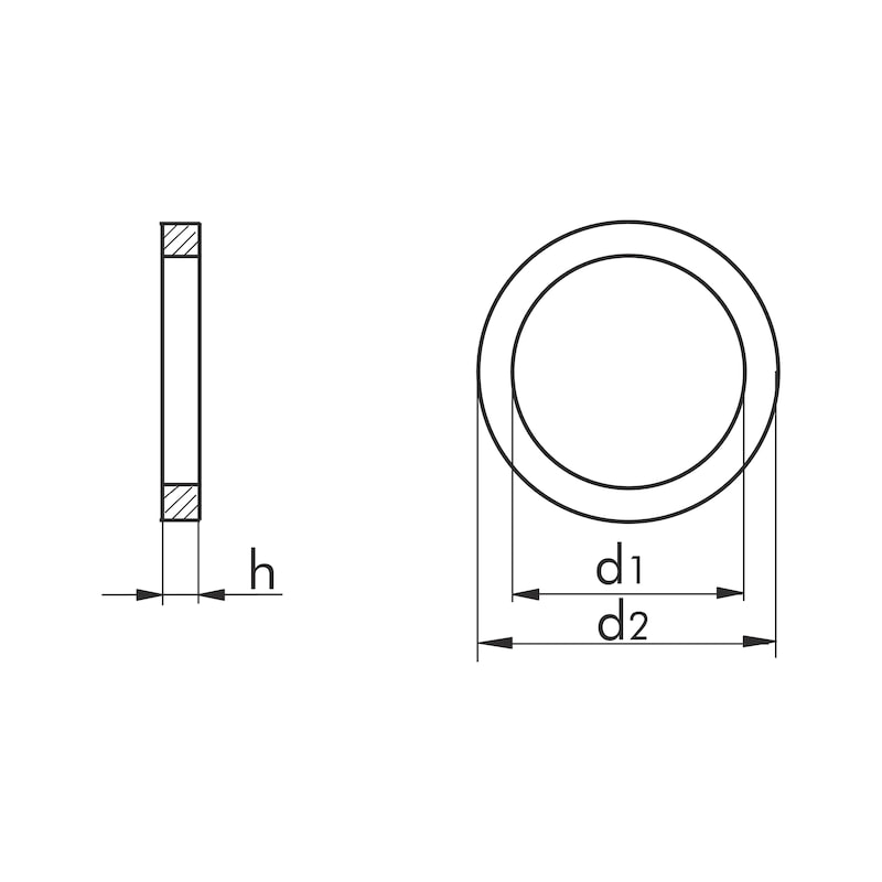 Dichtring Kupfer Form A, 24x30x2 mm