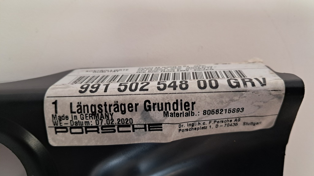 Porsche Längsträger – Grundierteil (991 502 548 00 GRV)