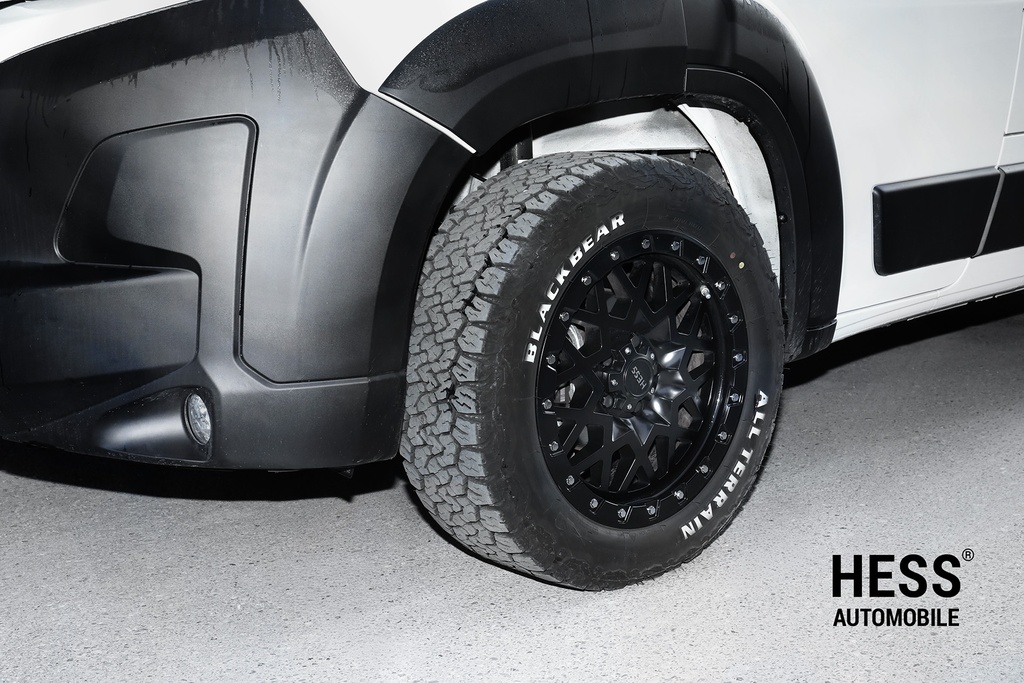 HESS H62, 18 Zoll, Savage Cross X1 Black, Alufelge für Fiat Ducato, Citroen Jumper, Peugeot Boxer