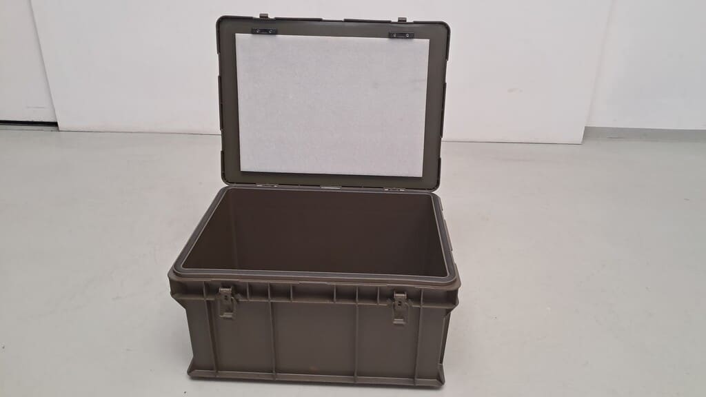 militärische kunststoff Transportkiste mit Dichtung und Deckel