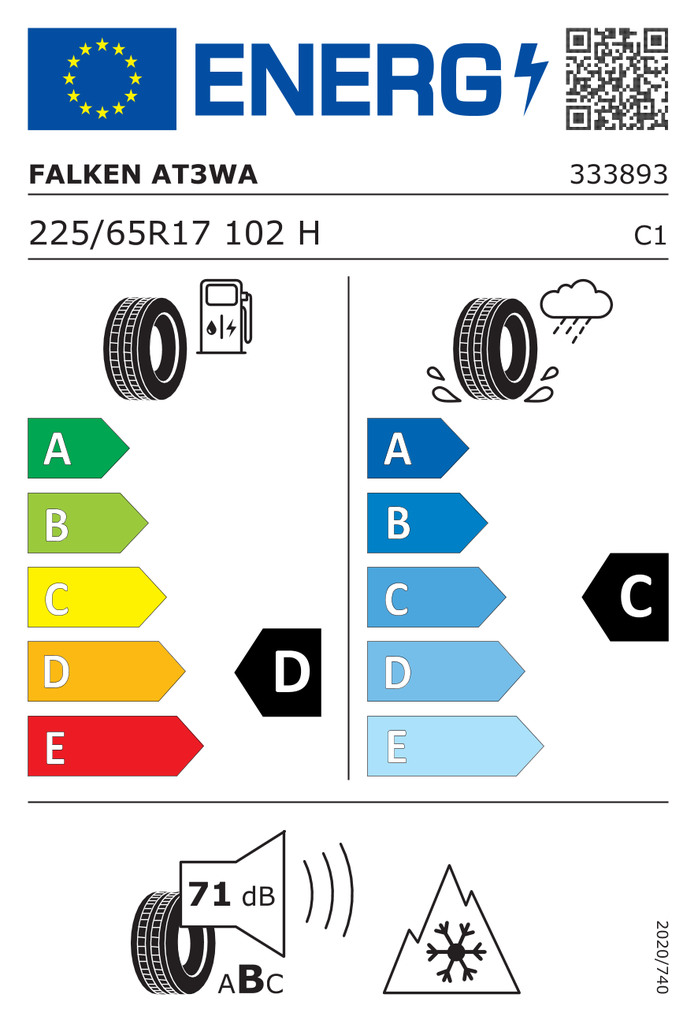 Falken Wildpeak A/T AT3WA 225/65 R17 102H BLK