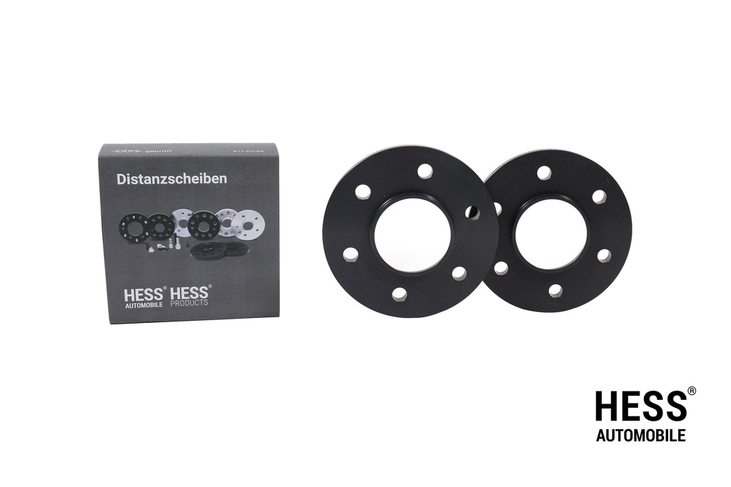 HESS Distanzscheiben 15mm, LK 6/130, schwarz, 2er Set exkl. Befestigungsschrauben