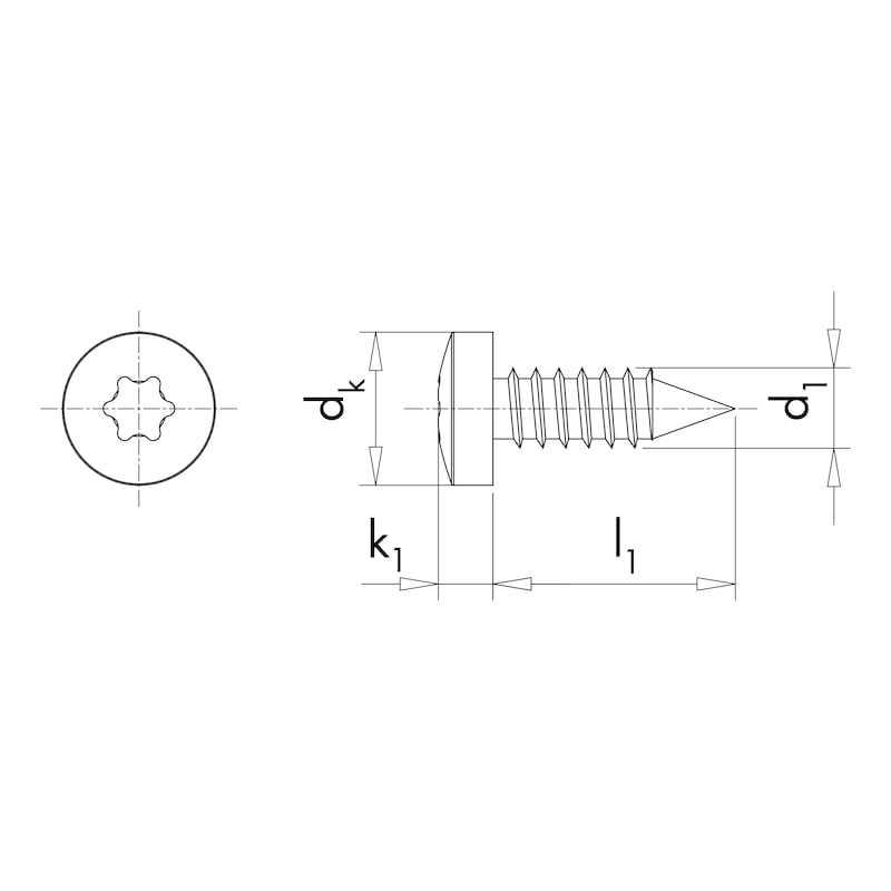 Blechschraube Flachkopf