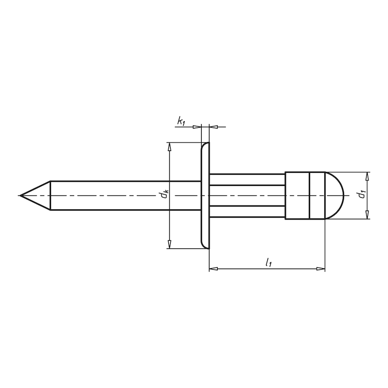 Blindniet großer Flachkopf