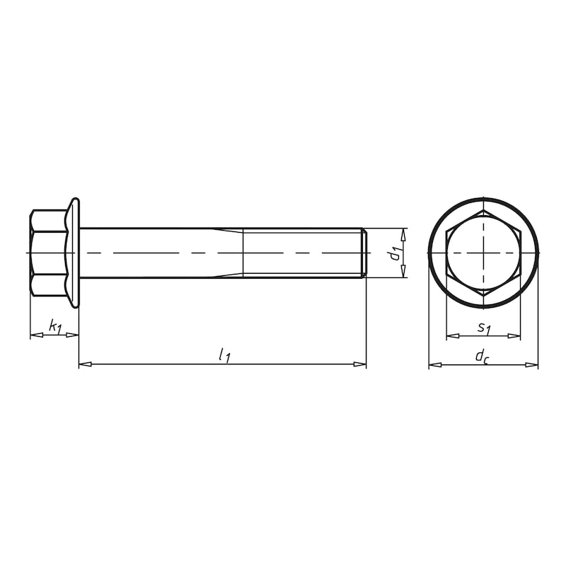 Sechskantschraube mit Flansch, M8