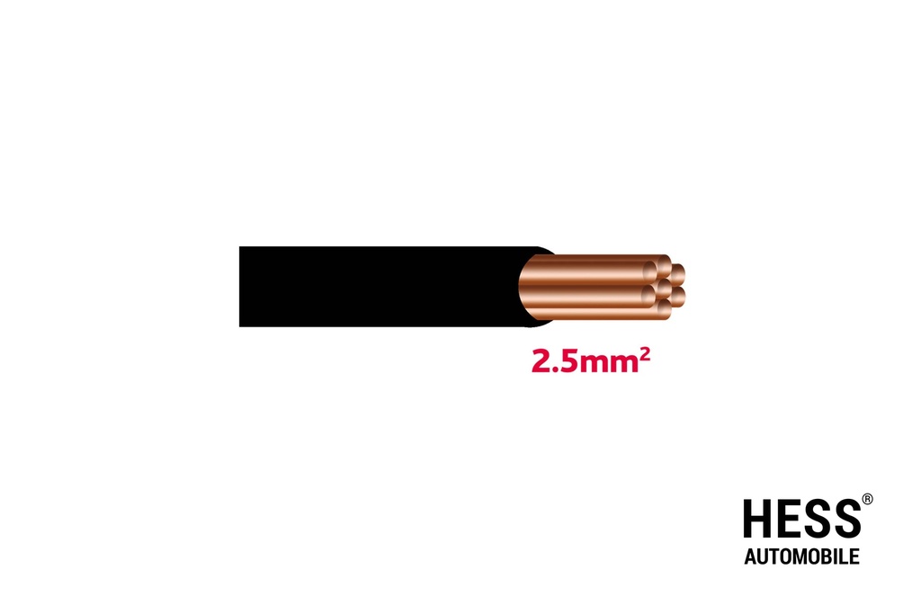 SGF Autolichtkabel 2.5mm2 schwarz