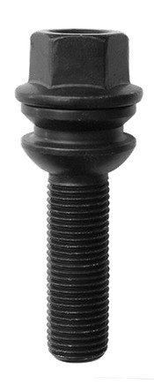 Radschraube M14x1.5 L30 KH29.5 SW19 Kugel R14 (Kalotte) verzinkt schwarz