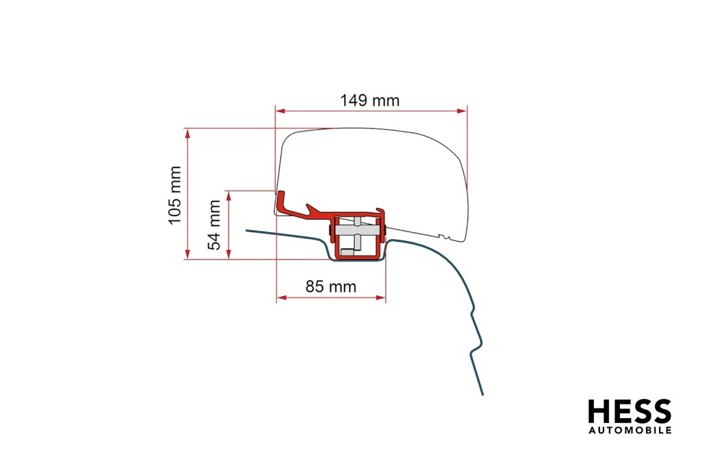 Montageadapter VW T5/T6 Fiamma