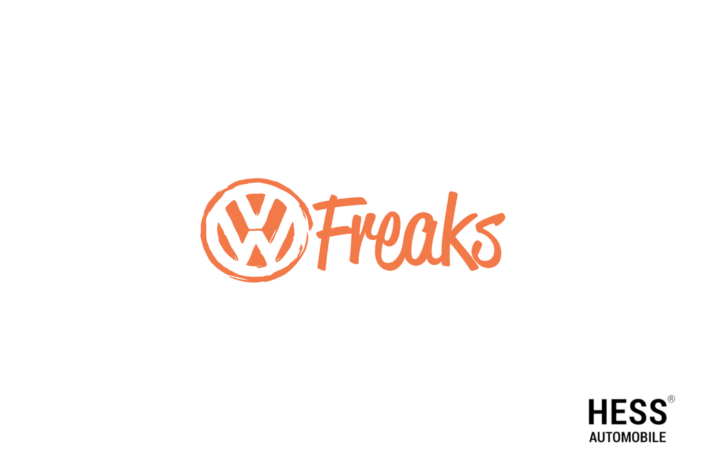 VW Freaks Aufkleber schwarz orange