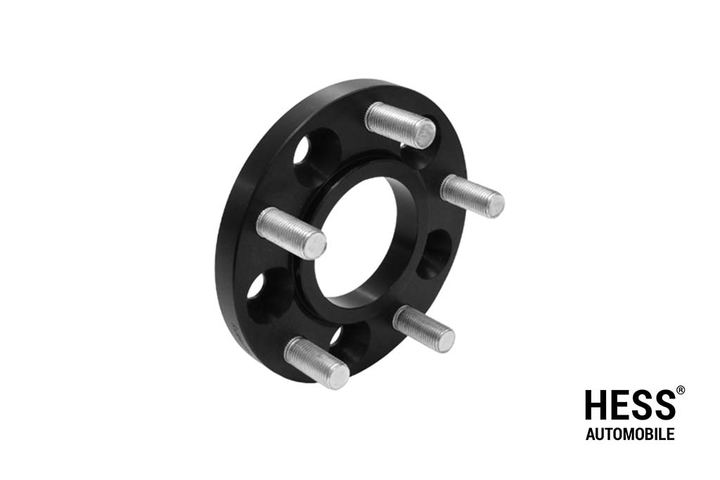 HESS Distanzscheiben 30mm, LK 6/120, schwarz, 2er Set inkl. Befestigungsmuttern