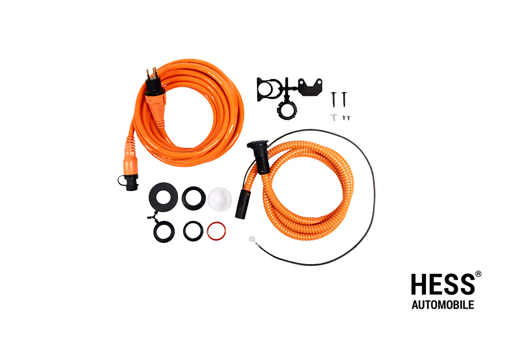 DEFA - 230 VAC Anschluss-Set 5.0 m mit Stecker/Dose in orange