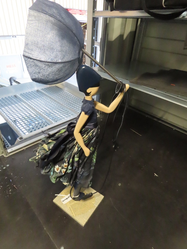 Dame mit Schirm inkl. Lampe