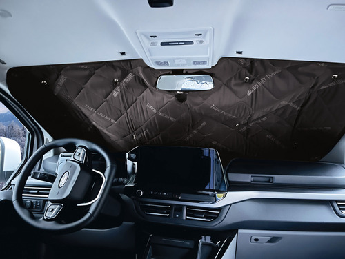 Thermomatten Fahrerhaus mit Saugnapfbefestigung für Ford Custom / VW new Transporter (2025)-3-teilig