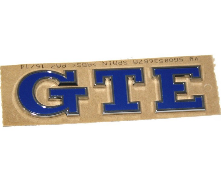 GTE Schriftzug Original VW Golf 7 Heck Emblem Chromglanz Ultramarinblau