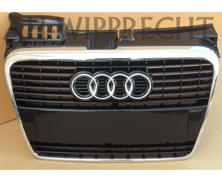 Original Audi A4 8E B7 S-Line Kühlergrill S4 Chrom glänzend Klavierlack schwarz