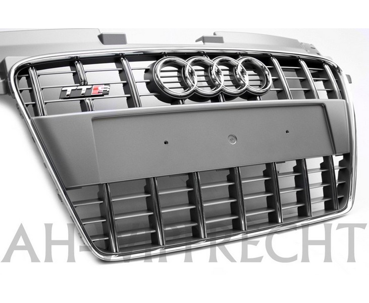 Original Audi TTS 8J Tuning Kühlergrill chrom / platiniumgrau