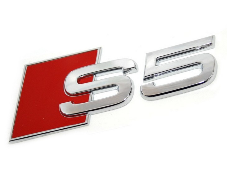 Schriftzug S5 Original Audi A5 Tuning Emblem Heckklappe Variante &amp;quot;S&amp;quot; Chrom