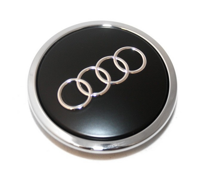 Radzierkappe Original Audi Nabenkappe Tuning Deckel für Alufelgen schwarz-matt