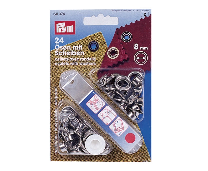 Ösen u. Scheiben 8mm,24St – Occasion