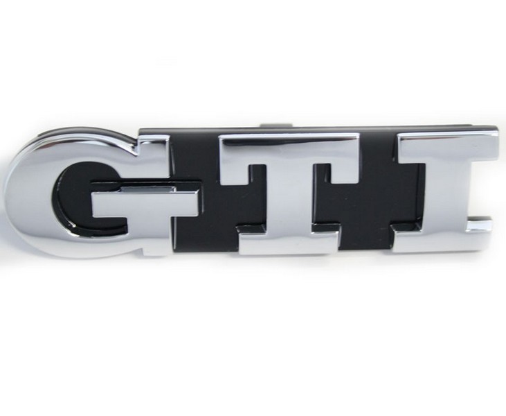 Schriftzug VW Golf / Polo GTI Clip Plakette Original für Kühlergrill