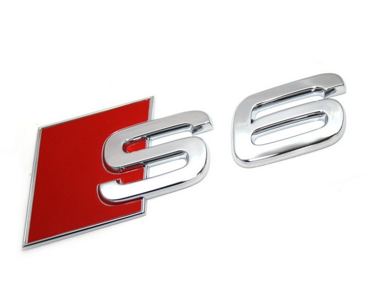 Schriftzug S6 Original Audi A6 Tuning Emblem Heckklappe Typzeichen Chrom