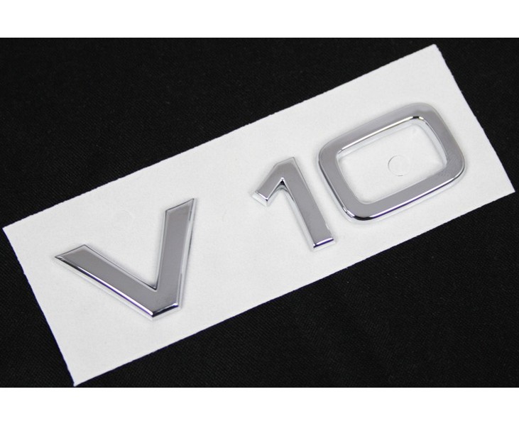 Schriftzug V10 Original Audi Emblem A6 S6 A8 S8 R8 Tuning Schriftzug Chrom