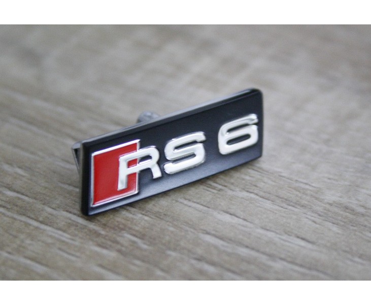 Plakette Original Audi RS6 Tuning Schriftzug für Lenkrad Emblem