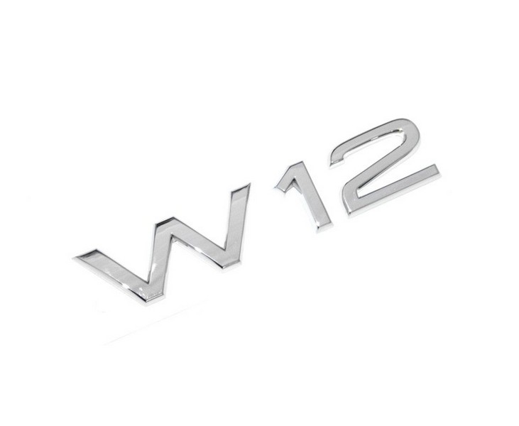 Schriftzug W12 Original Audi Tuning Emblem Heckklappe Typzeichen Chrom