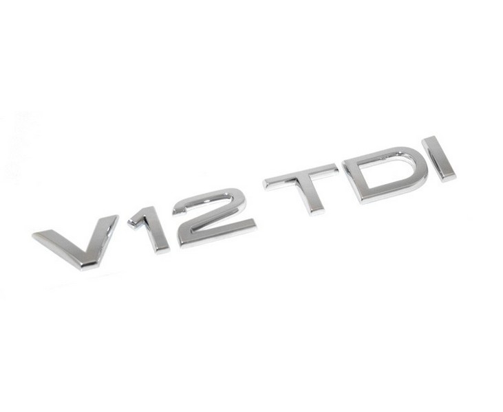 Schriftzug V12 TDI Original Audi Emblem Tuning Typzeichen Chrom Heck