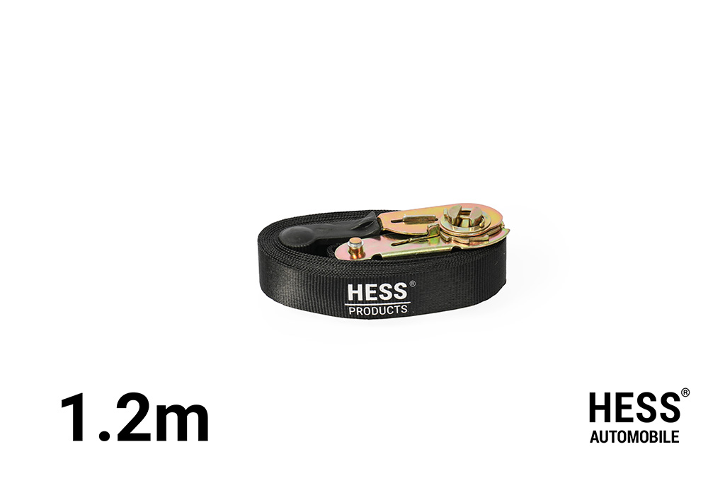 Spanngurt mit Ratsche 1.2m schwarz